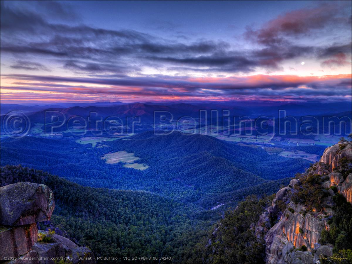 Peter Bellingham Photography Sunset - Mt Buffalo - VIC SQ (PBH3 00 34243)